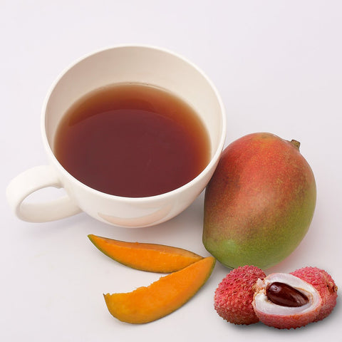 Goodwyn Mango Lychee Infusion Tea | Black Tea with Dried Mango | Freshly Packed - 100 Gms (50 Cups)